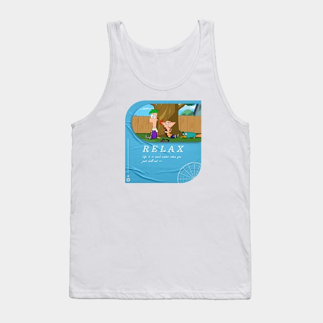 Phineas and Ferb chill out 01 Tank Top by Nangers Studio